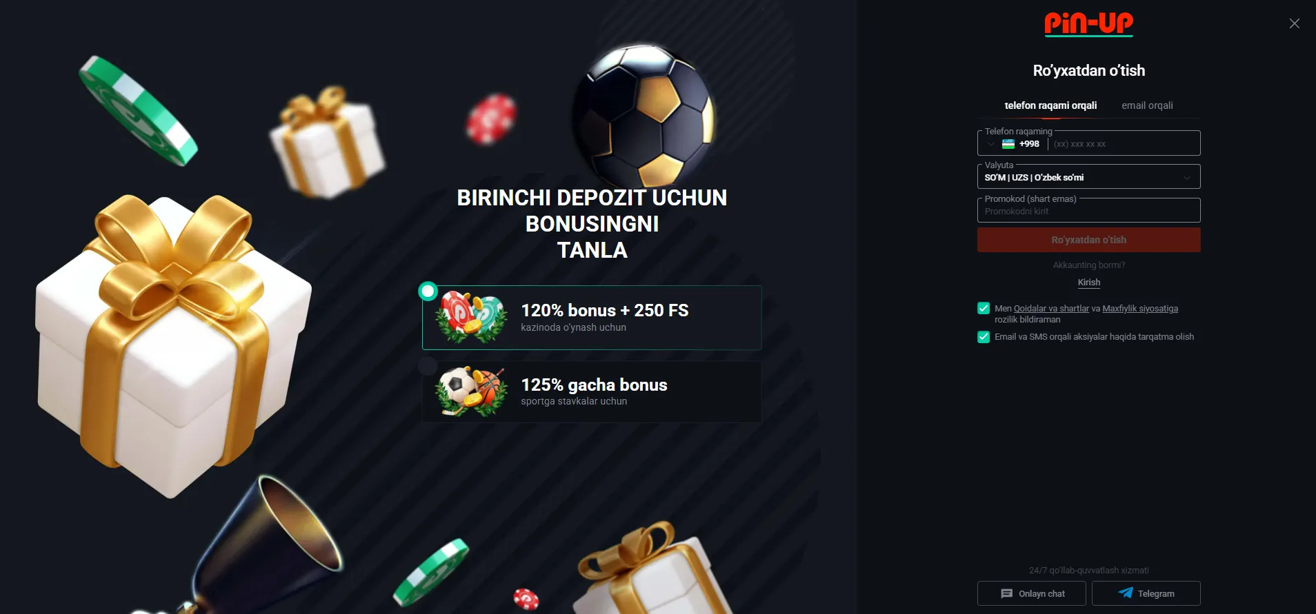 Pin Up UZ скачать iOS uchun (iPhone va iPad)